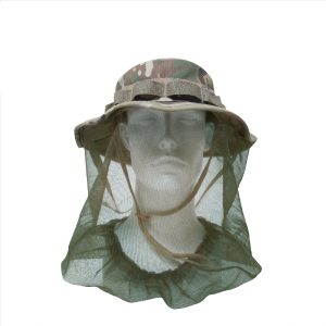 Woodland Camo Boonie Hat With Mosquito Netting