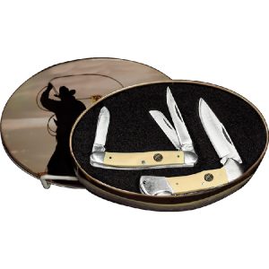 2pc Yellow Knife Set with Tin