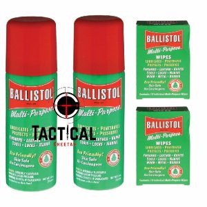 2 Cans of 1.5 oz Spray Gun Cleaning Ballistol Multi-Purpose Wipes (20 wipes)