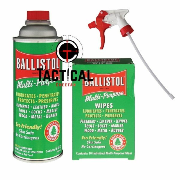 Multipurpose Gun Cleaning Lubricant Ballistol 16 oz Multi-Purpose Wipes 10 Wipes