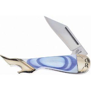 Leg Knife Blue Swirl Pearl