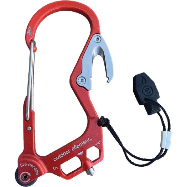 Fire Escape Carabiner Red