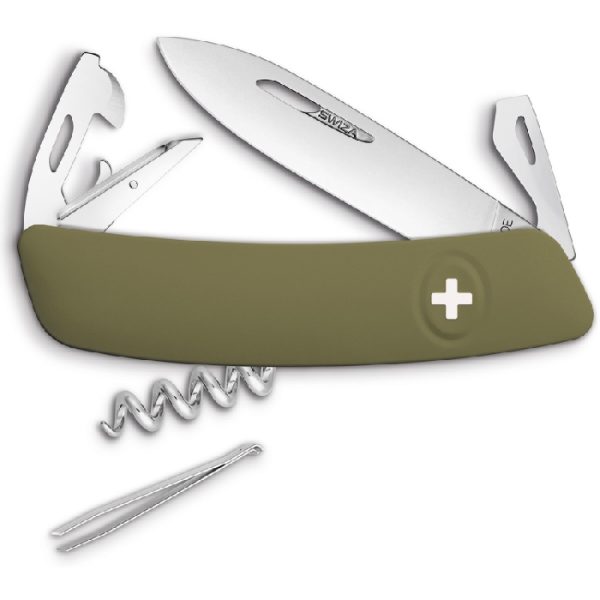 D03 Olive Swiss Pocket Knife