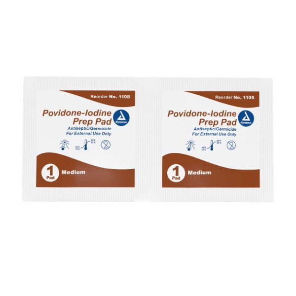 Povidone-Iodine Prep Pad - Medium 100 Pads