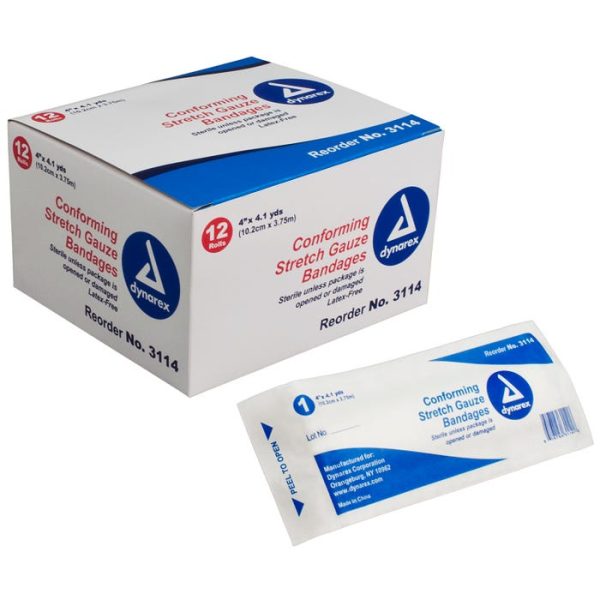 Stretch Gauze Bandage Roll - 4''