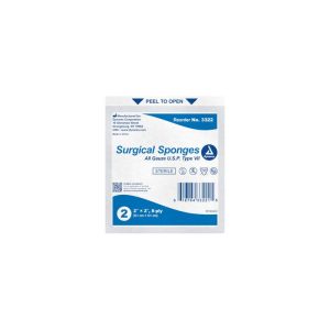 Surgical Gauze Sponge Sterile 2's 2''x 2''  8 Ply