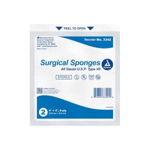 Surgical Gauze Sponge Sterile 2's 4''x 4''  8 Ply