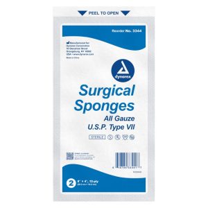 Surgical Gauze Sponge Sterile 2's 8''x 4'' 12 Ply