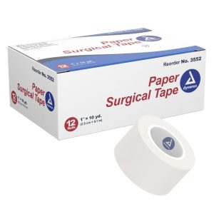 Paper Surgical Tape 1'' x 10 yds. Qty 4 Tapes Rolls