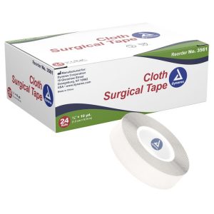Cloth Surgical Tape 1/2'' x 10 yds. Qty 4 Tapes Rolls