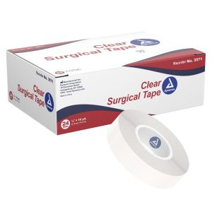 Surgical Tape Transparent 1/2''x10 Yds. Qty 4 Tapes Rolls