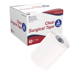 Surgical Tape Transparent 3'' x 10 yds. Qty 4 Tapes Rolls