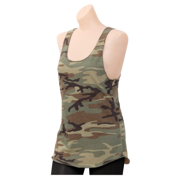 Womens Camo Racerback Tank Top