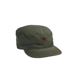 Vintage Fatigue Cap with Red Star