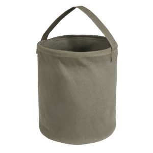 Heavyweight Canvas Collapsible Water Bucket - Outdoor Camping H2O Carrier