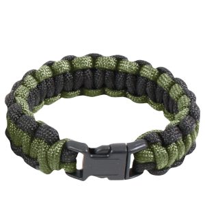 Two-Tone Paracord Bracelet - Olive Drab/Black