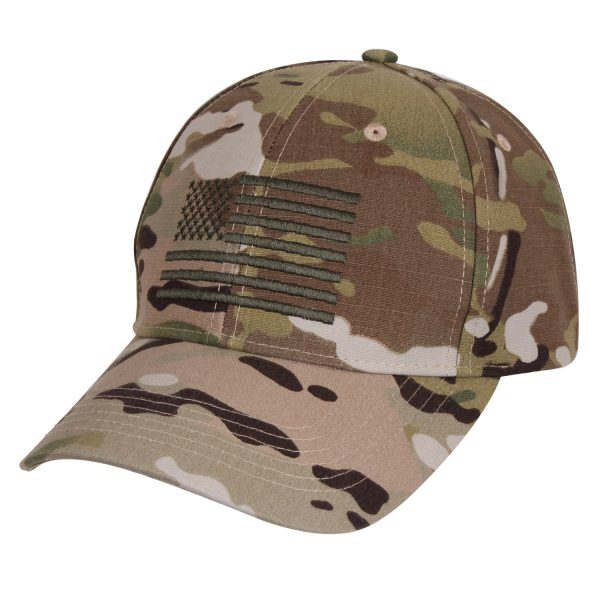 MultiCam Low Profile Cap With US Flag