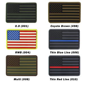 PVC US Flag Patch ( 6 PCS / PACK )