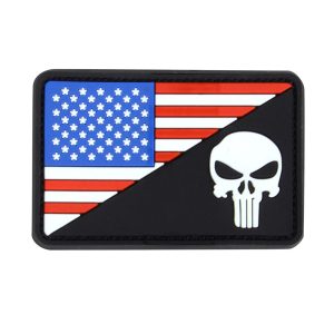 US Flag Morale PVC Punisher (6PCS/PACK)
