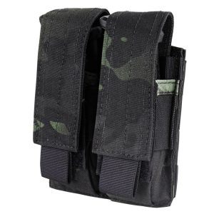 Double Pistol Mag Pouch With Multicam Black